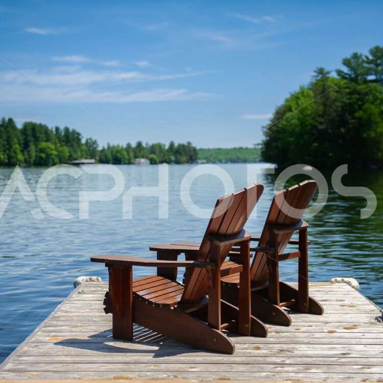 Adirondack chairs on a pier - Alessandro Cancian Photography