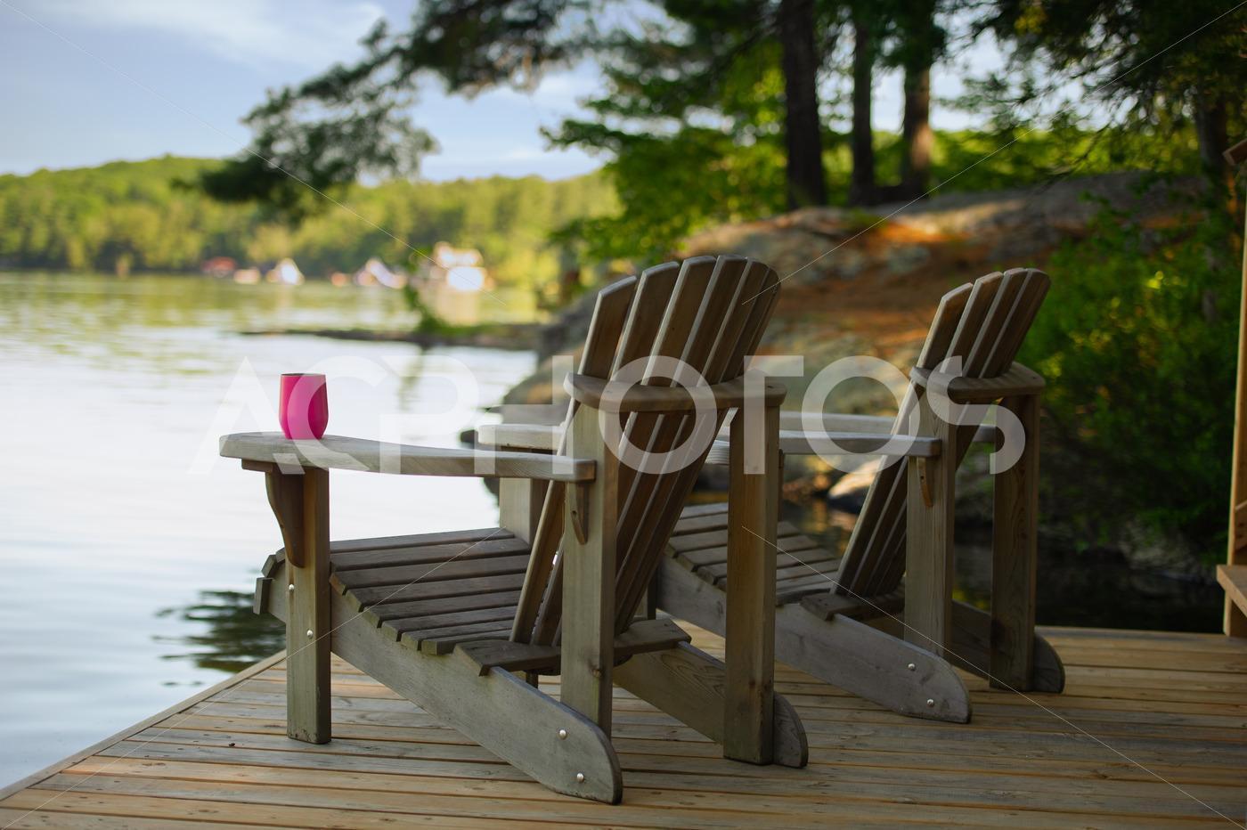 Adirondack chairs with tumbler glass 2928