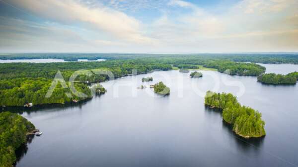 Aerial view of a lake in Canada 2666