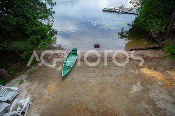 Cottage sandy beach on a lake in Ontario 2612