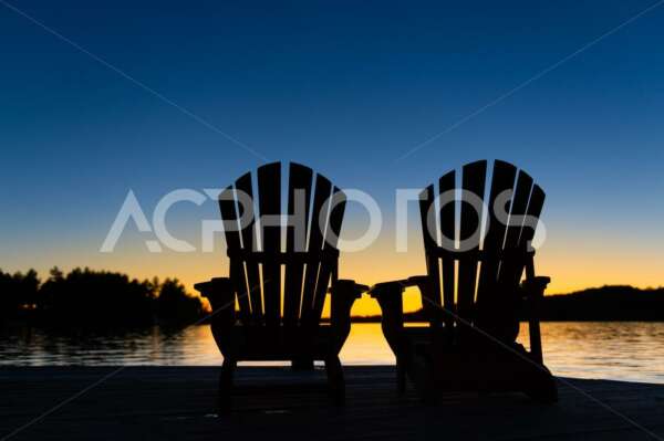 Silhouette of Muskoka chairs 2886