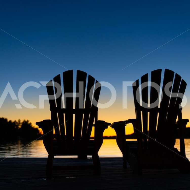Silhouette of Muskoka chairs - Alessandro Cancian Photography
