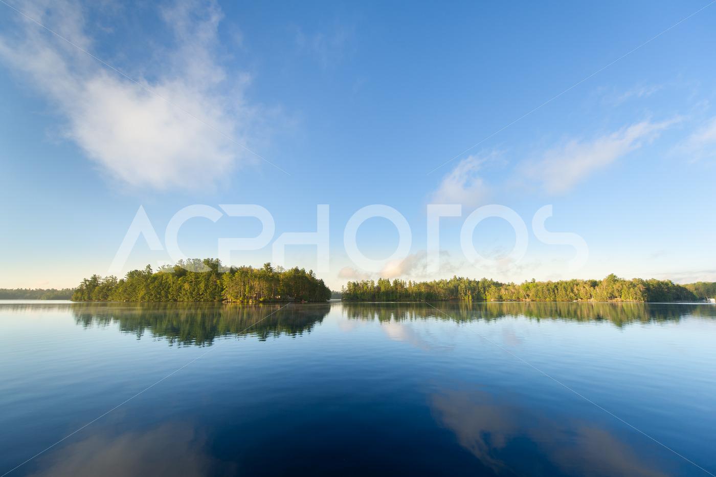 Early Morning View of Calm Lake 3468