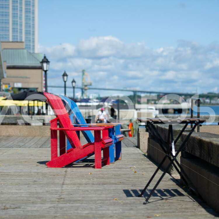 Adirondack chairs along the Halifax Harbour - GettaPix