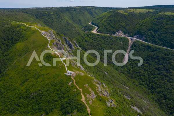 Aerial view of the Skyline Trail in Cape Breton - GettaPix