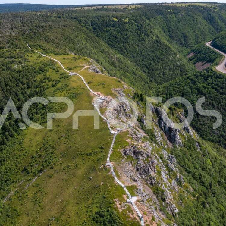 Aerial view of the Skyline Trail in Cape Breton - GettaPix