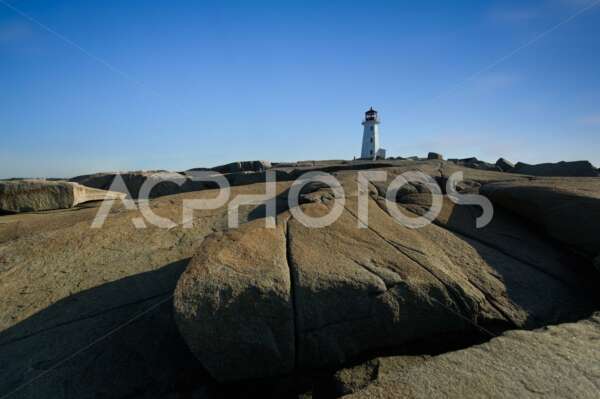 Low angle view of Peggy’s Cove Lighthouse - GettaPix