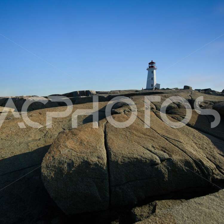 Low angle view of Peggy’s Cove Lighthouse - GettaPix