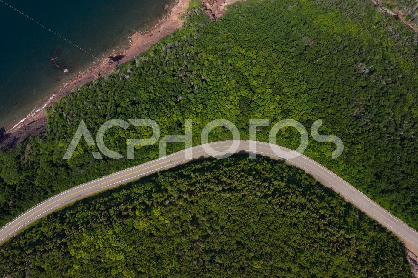 Portion of the winding Cabot Trail road - GettaPix