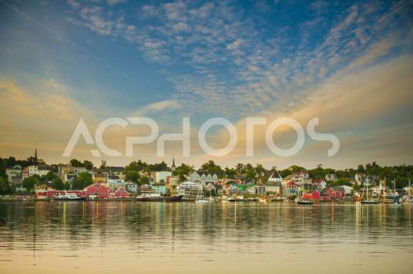 Sunset on Lunenburg harbourfront - GettaPix