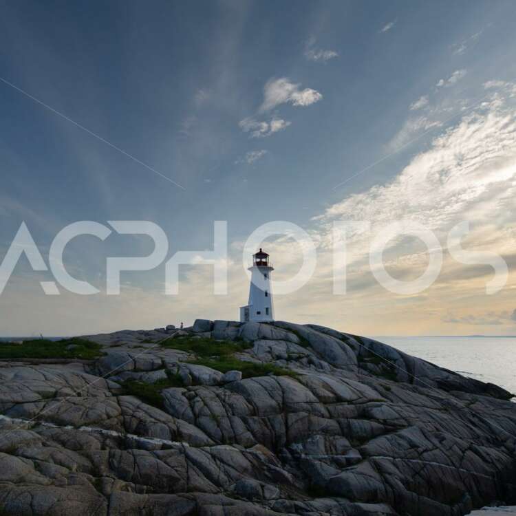 Sunset view of Peggy’s Cove rock - GettaPix