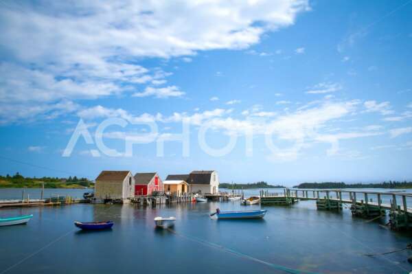The fishing village in Blue Rocks, Lunenburg County, Nova Scotia - GettaPix