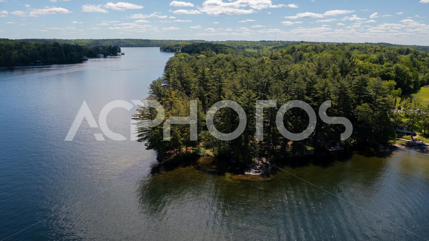 Aerial view of Joseph Lake in Muskoka - GettaPix